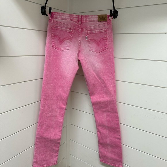 Girls Levi 711 Hot Pink Denim - Size 14 reg - Picture 3 of 4